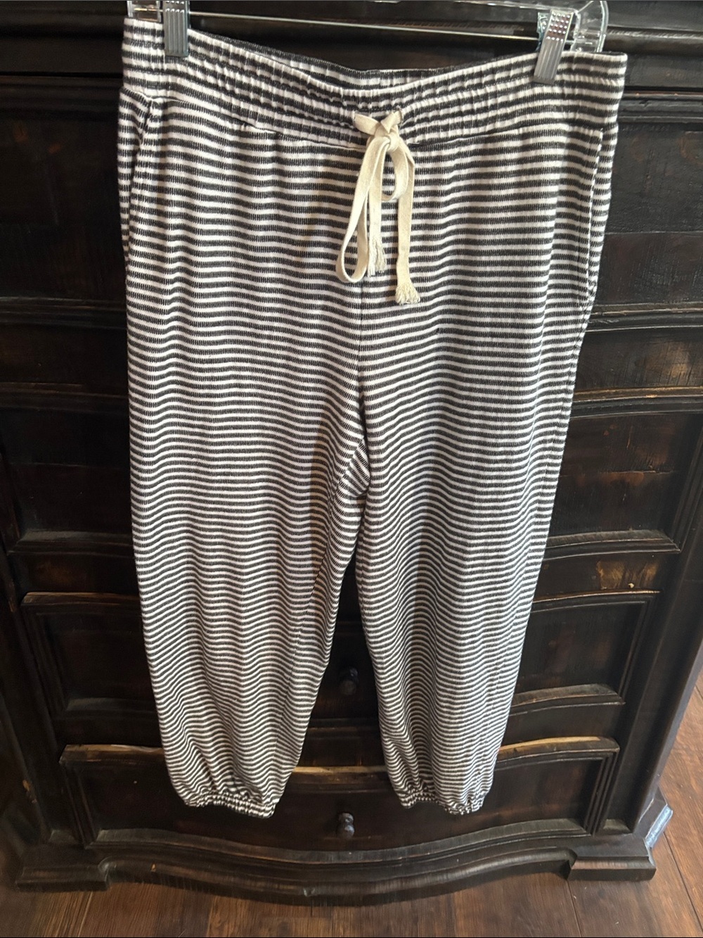 Madewell Athleisure Sleep pants NWOT black stripe joggers size M